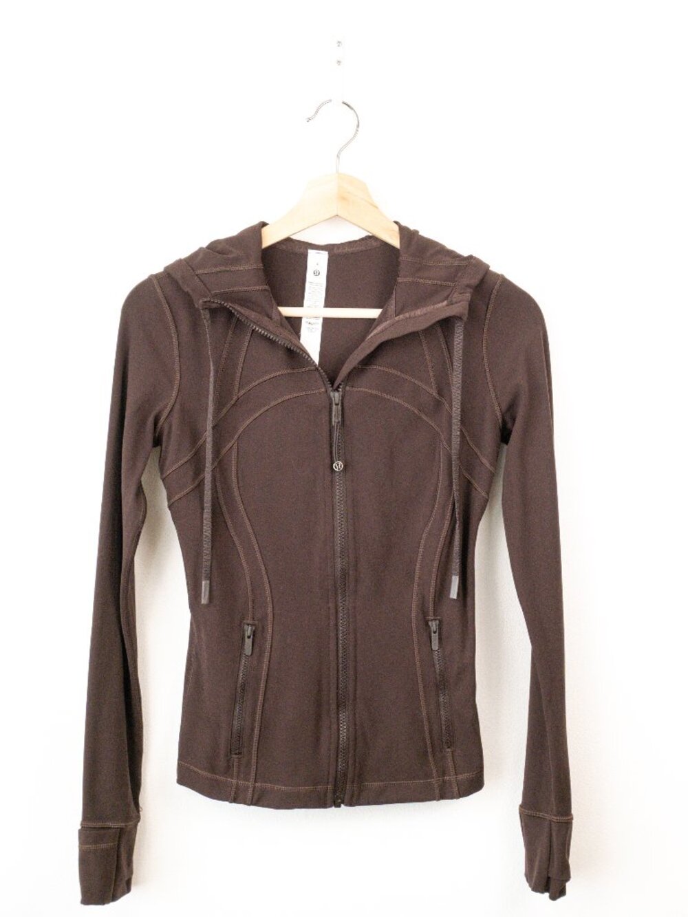 Lululemon Hooded Define Jacket Nulu Espresso Brown Size 4